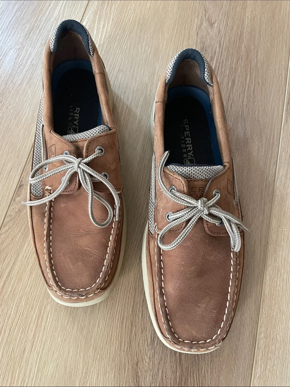 Sperry Men’s Tan Leather Two-Eye Boat Shoes like new